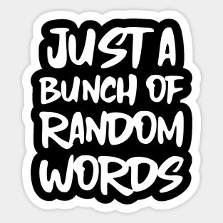 Random Words Sticker